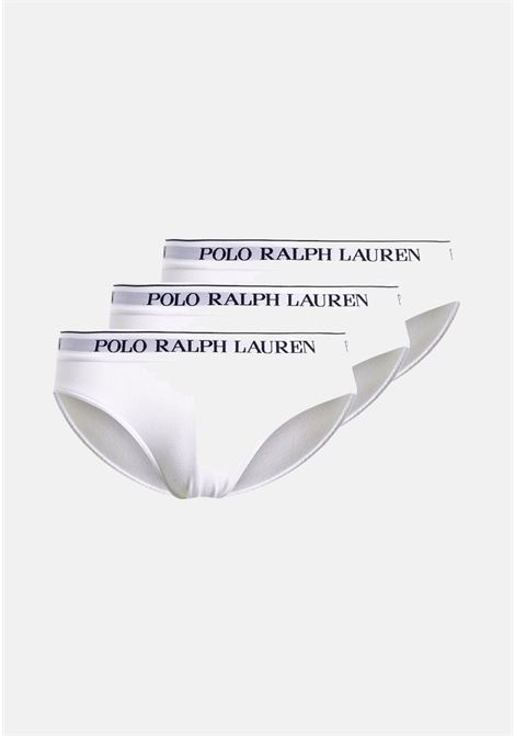 Set da 3 slip bianchi da uomo RALPH LAUREN | 714835884001WHITE/WHITE/WHITE